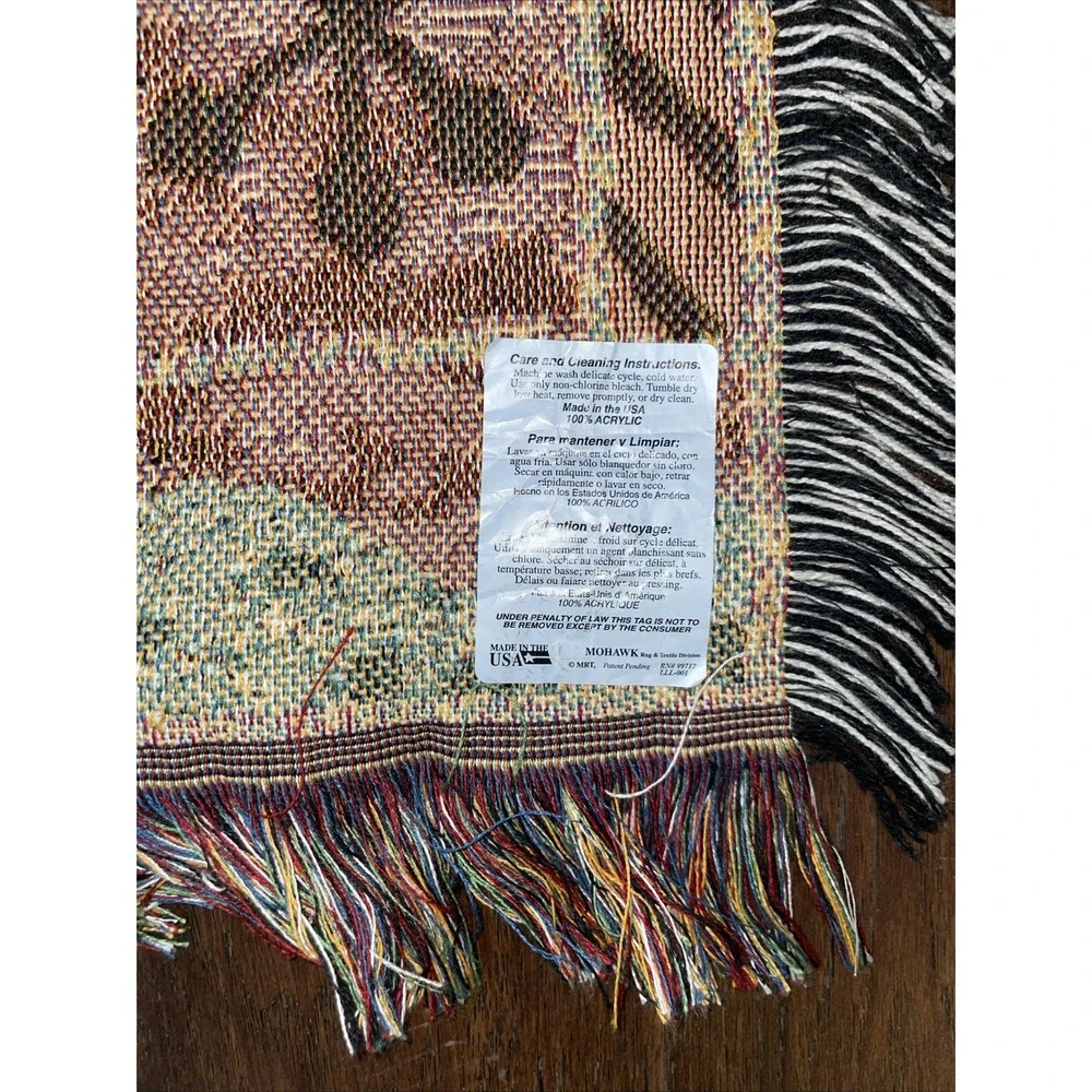 Mohawk Rug & Textiles Throw Tapestry Blanket‎ Christmas Made in USA 56